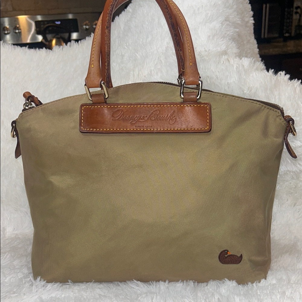 Dooney & Bourke Olive and Brown Satchel